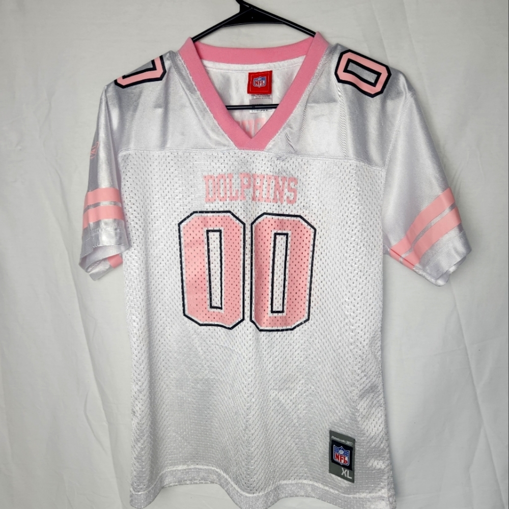 Reebok Women's NFL Dolphins Sports Football Collector Jersey Pink